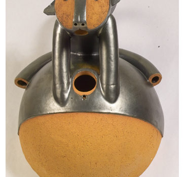 Skulptur Vogelhaus Keramik