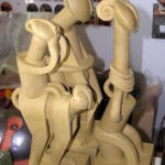 Plastiken beim Trocknen