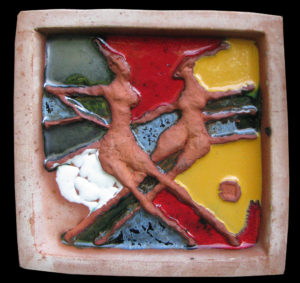 keramik kachel, ca.25x25cm, 2011, privatbesitz