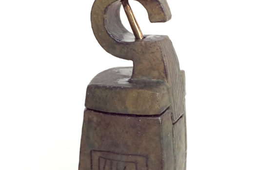 gefäß, keramik, stahl, teilvergoldet, 2017