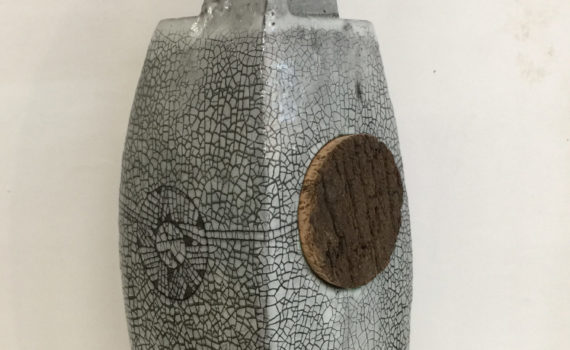 gefäß, keramik, kork,h30cm, 2017