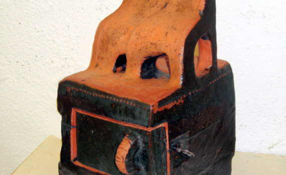 schrein,keramik,holz,metall,teilvergoldet,2009,privatbesitz