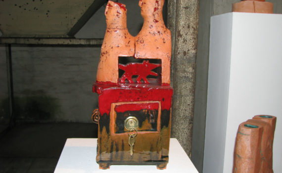 schrein,keramik,holz,metall,2009,privatbesitz