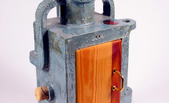 schrein,keramik,holz,metall,teilvergoldet,2004,privatbesitz