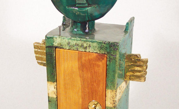 keramik,holz,metall,teilvergoldet,2004,privatbesitz