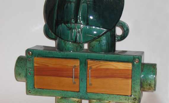 schrein,keramik,holz,metall,teilvergoldet,2004,privatbesitz