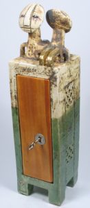 schrein,keramik,holz,metall,teilvergoldet,2004,privatbesitz