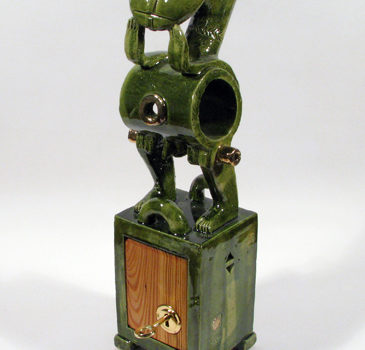 schrein,keramik,holz,metall,um 2005,privatbesitz