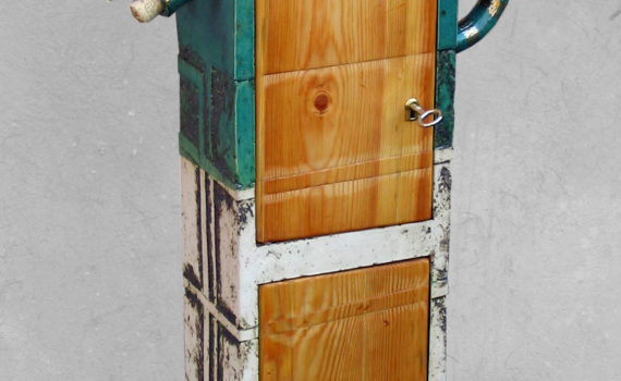 schrein,keramik,holz,metall,teilvergoldet,2005,privatbesitz