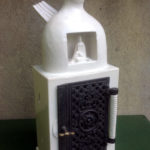 schrein, keramik,gußeisen,messing,2017,privatbesitz