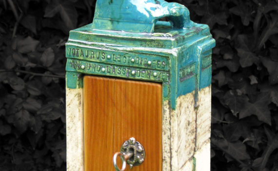 schrein,keramik,holz,metall,2009,privatbesitz