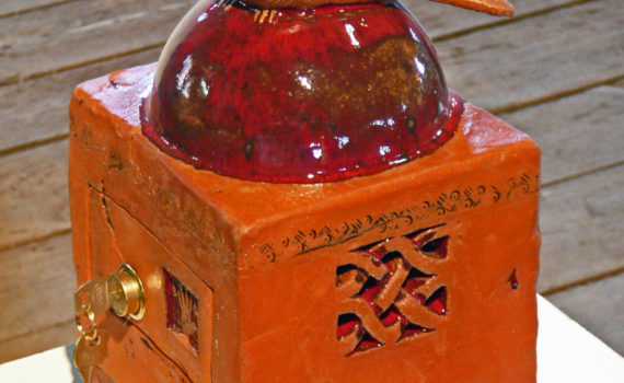 schrein,keramik,holz,metall,2009,privatbesitz