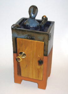 schrein,keramik,holz,metall,teilvergoldet,2004,privatbesitz