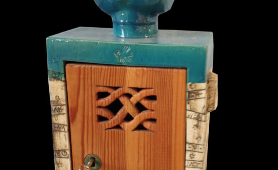 schrein,keramik,holz,metall,2015,privatbesitz