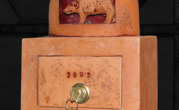 schrein,keramik,holz,metall,2009,privatbesitz