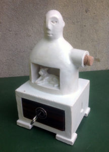 schrein,keramik,holz,metall,kork,2016,privatbesitz