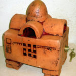 "schrein,keramik,metall,teilvergoldet,2009