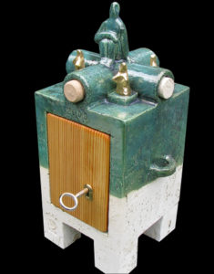 schrein,keramik,holz,metall,teilvergoldet,2008,privatbesitz