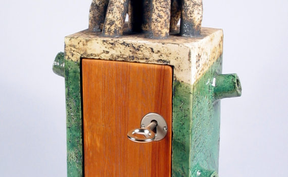 schrein,keramik,holz,metall,teilvergoldet,2004,privatbesitz