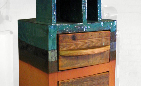 schrein,keramik,holz,metall,2007,privatbesitz