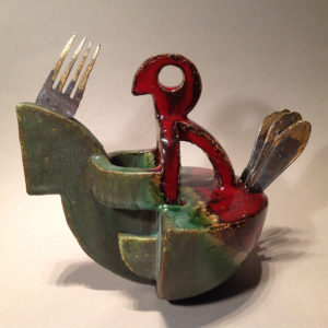 keramik,stahl,teilvergoldet,2017,privatbesitz