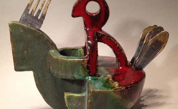 keramik,stahl,teilvergoldet,2017,privatbesitz