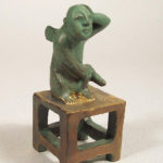 skulptur,keramik,teilvergoldet,2004,privatbesitz