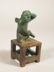 skulptur,keramik,teilvergoldet,2004,privatbesitz