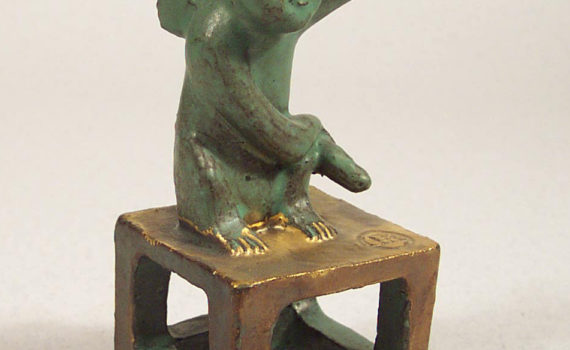 skulptur,keramik,teilvergoldet,2004,privatbesitz