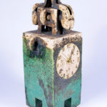 uhr,keramik,teilvergoldet,um 2004,privatbesitz