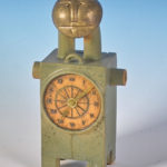 uhr,keramik,teilvergoldet,um 2007,privatbesitz