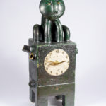 uhr,keramik,teilvergoldet,um 2004,privatbesitz