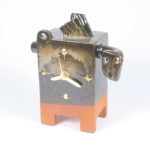 uhr,keramik,teilvergoldet,um 2004,privatbesitz